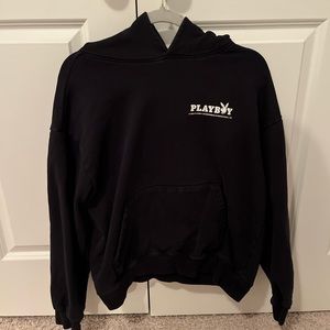 BLACK UNISEX PLAYBOY HOODIE